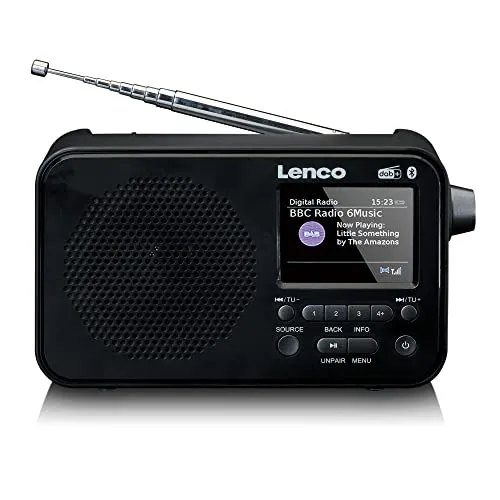 Lenco PDR-036 Digitalradio - Digitalradio (DAB) mit FM-Tuner und Bluetooth, für kristallklaren Sound und kabellosen Musikgenuss, ideal für Musikliebhaber.