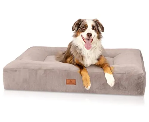 Knuffelwuff Orthopädisches Hundebett Midland XL 100 x 80cm Grau