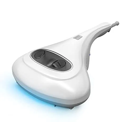 FUVSHU Milben-Handstaubsauger mit UV-Sterilisation - Handstaubsauger mit 6000 Schlägen pro Minute für effektive Matratzen- und Sofareinigung. Leicht und mit waschbarem HEPA-Filter, ideal gegen Milben und Allergene.