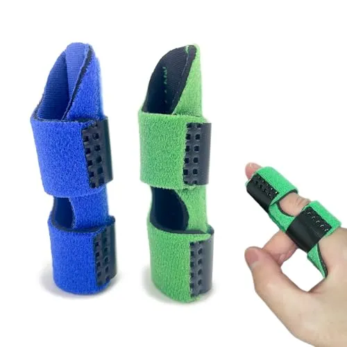 Atmungsaktive, verstellbare Fingerschiene, verstellbare Fingerbänder zur Korrektur von Knickfingern, Fingerschiene mit fester Schiene zur Rehabilitation von Fingerverstauchungen, -brüchen und