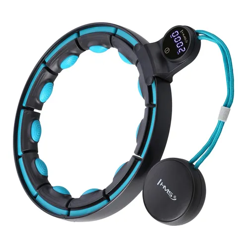 HHM17 Hula Hop Black/Turquoise mit Gewichten und Zähler von HMS