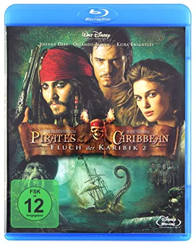 Fluch der Karibik 2 (Pirates of the Caribbean) | Blu-ray - Action & Abenteuer Film auf Blu-ray, in deutscher und englischer Sprache, mit atemberaubenden Effekten und einer Spieldauer von 150 Minuten.