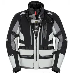Spidi All Road H2Out Motorrad Textiljacke grau Größe L - Motorradjacke aus wasserdichtem und atmungsaktivem H2Out-Material, ideal für alle Wetterbedingungen, mit herausnehmbarem Futter für zusätzlichen Komfort.