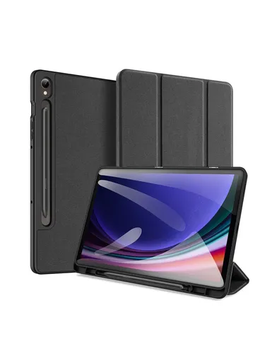 Dux Ducis Hülle für Galaxy Tab S10 FE / S9 FE - Robustes Etui in Schwarz - Leichtes und robustes Klappetui für Samsung Galaxy Tab S9 FE und S10 FE. Schocksicher und rutschfest, ideal für den täglichen Gebrauch. Herstellergarantie: 1 Jahr.