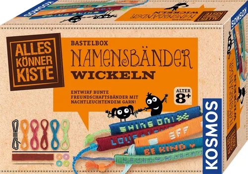 Kosmos Namensbänder wickeln, Bastelset für Kinder, 8 Jahr(e), Mehrfarbig