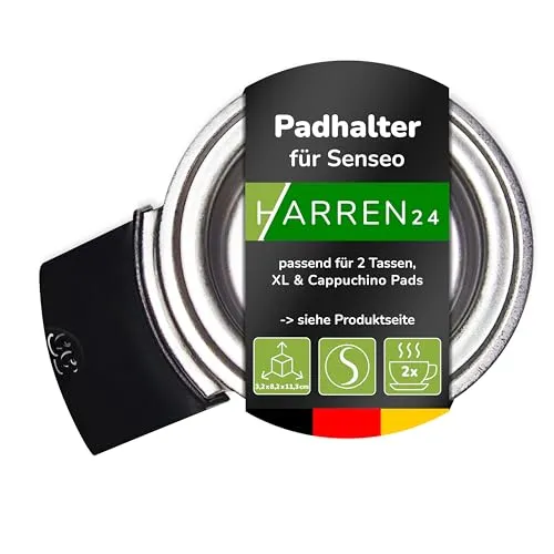 Harren24 Padhalter HD5010/01 für 2 Tassen kompatibel mit Philips Senseo Kaffeepadmaschine Original (Plus) HD6552 - HD6556, HD7803 - HD7806, HD7810 - HD7819, CSA210