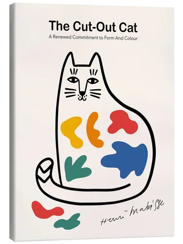 Posterlounge Poster Exhibition Posters, The Cut-Out Cat, Kinderzimmer Minimalistisch Malerei