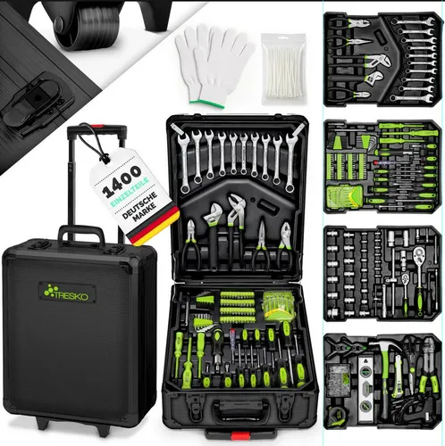 TRESKO Werkzeugset 1400 teilig XXL Werkzeugkoffer