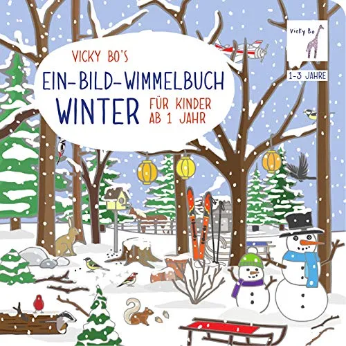 Ein-Bild-Wimmelbuch Winter ab 1 Jahr - Entdecken Sie die winterliche Welt mit diesem bezaubernden Wimmelbuch für Kinder ab 1 Jahr. Fördert die Sprachentwicklung und regt die Fantasie an.