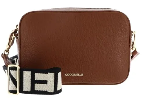 Coccinelle Umhängetasche Tebe aus Leder - Umhängetaschen, stilvolle Lederqualität für modebewusste Frauen, mit abnehmbaren, längenverstellbarem Umhängeriemen und praktischem Verschluss für Sicherheit.