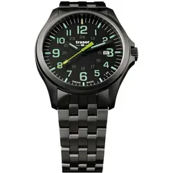 Traser H3 107869 P67 Officer Pro Gun Herrenuhr 42mm - Sportliche Herrenuhr mit 10ATM Wasserdichtigkeit, Saphirglas und präzisem Quarzwerk für höchste Zuverlässigkeit im Alltag.
