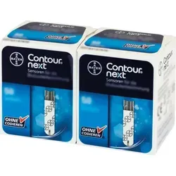 Contour Next Sensoren Teststreifen - kohlpharma, 100 St - Blutzuckermessgeräte Zubehör, hochstabil gegen Umwelteinflüsse und 24 Monate haltbar, ideal für präzise Blutzuckermessung.
