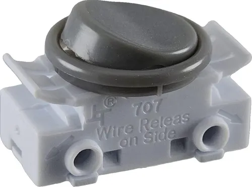 Einbau Wippschalter für Lampe 2A 250V Wippenschalter inkl. Ring und Wippe, passt als Ersatzschalter für Unterbauleuchten, Küchenleuchten, Wandleuchten, Wohnmobilen usw., Farbe grau