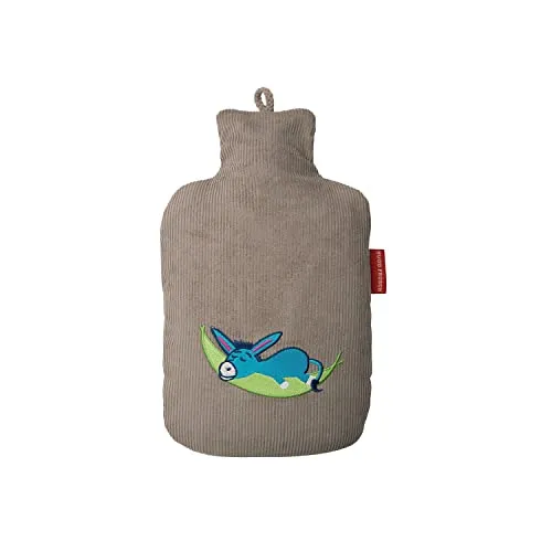 Hugo Frosch Öko-Wärmflasche Kinder 0,8l – Made in Germany – mit weichem Cordbezug