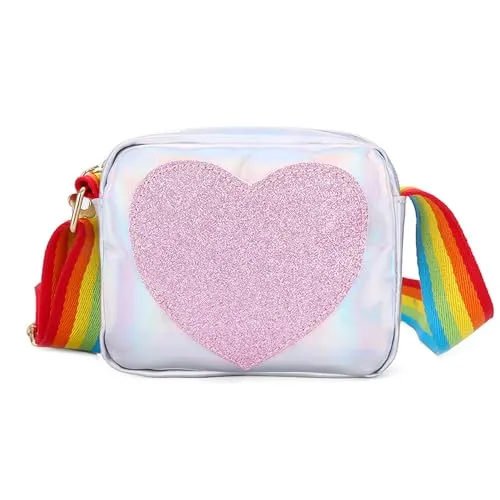 Stück Kinderaccessoires-Tasche, Kinderhandtasche, Süße Mädchenhandtasche, Love Rainbow-Umhängetasche, Umhängetasche, Geeignet Für Mädchen Zum Spielen, Einkaufen Und Reisen (14 * 12 * 5 Cm) 1