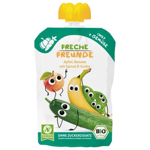 Freche Freunde Bio Apfel, Banane, Spinat 100g von Freche Freunde