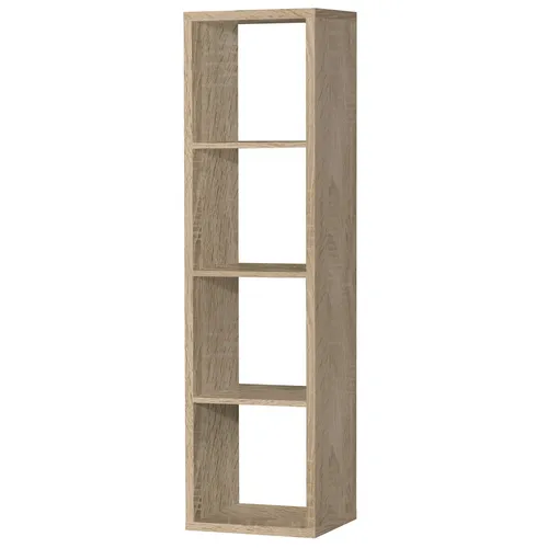 Standregal Sonoma Eiche - 1x4 Fächer Bücherregal - Regal & Aufbewahrung, robustes Standregal mit 4 Fächern, vielseitig einsetzbar und ideal als Raumteiler.