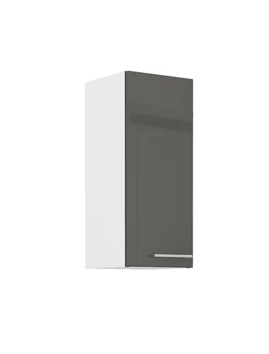 Küchen Hängeschrank 30 Lara Grau Hochglanz + Weiss matt