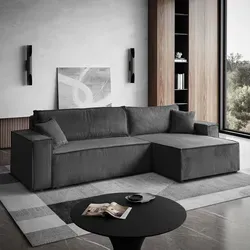 Produktbild Gepolstertes Ecksofa CARLOS XL Cord Poso 60 – L-förmiges Design