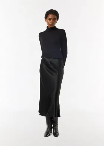 comma Midirock aus Satin schwarz 44 in schwarz von comma,