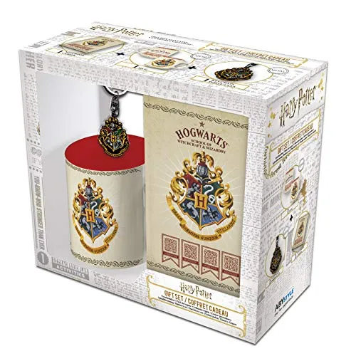 ABYstyle Z889455 - HARRY POTTER - Geschenk Box – Hogwarts - Tasse 320ml + Schlüsselanhänger + Notizbuch