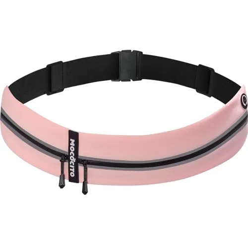MOCOCITO Laufgürtel für Handy, Lauftasche, Hüfttasche für Jogging, Sport Jogging Gürtel, Running Belt, Fitnessgürtel, Handytasche, Geeignet für Mobiltelefone verschiedener Modelle und Größen Rosa