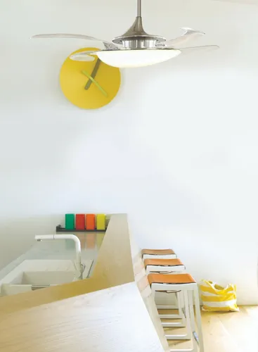 Deckenventilator Fanaway Evo3 Chrom Fernbedienung Leuchte einklappbare Flügel
