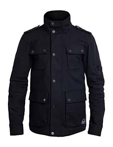 John Doe Motorradjacke Schwarz M - Hochwertige Motorradjacke aus Baumwolle in Größe M, ideal für Sicherheit und Style auf der Straße.