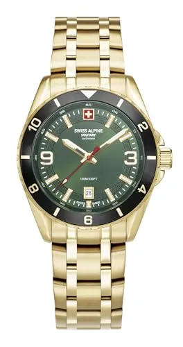 swiss alpine military Herren Uhr Analog Quarz 7034.1118SAM - Armbanduhren für Herren, hochwertige Edelstahl-Uhr mit präzisem Quarzwerk und sportlichem Design, ideal für den Alltag oder besondere Anlässe.