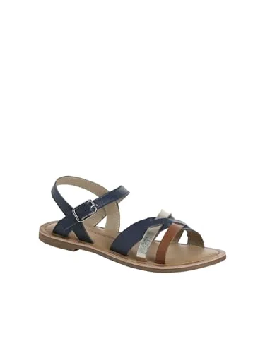 Vertbaudet Kinder Riemchen-Sandalen aus Leder set blau 33
