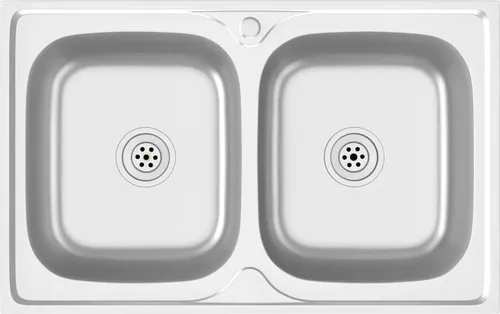 vidaXL Doppelspüle Silbern 800x500 mm aus Edelstahl - Sanitäranlagen & Zubehör, langlebige Edelstahl-Spüle mit Doppelbecken und seitlicher Abtropffläche für mehr Platz und Flexibilität in Ihrer Küche.