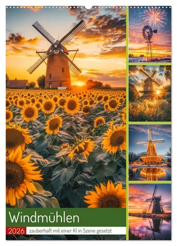 Steffen Gierok-Latniak | Windmühlen Kalender 2025 - Entdecken Sie die Schönheit der Windmühlen in diesem eleganten Kalender. 14 Seiten voller Kunst und Natur. Ideal als Geschenk oder zur Verschönerung Ihres Raumes.