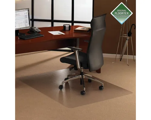 Floortex Bodenschutzmatte Ultimat, transparent, 116 x 200 cm für Teppichböden