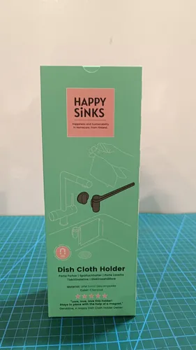 Happy Sinks Spültuchhalter 17cm charcoal - Praktischer Spültuchhalter in elegantem Schwarz, ideal für eine ordentliche und stilvolle Küche.