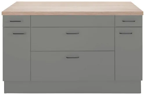 OPTIFIT Kücheninsel Elga, Soft-Close-Funktion, großen Vollauszügen, Stellbreite 150 x 95 cm