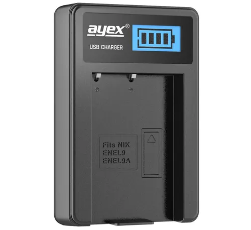 ayex USB Charger USB Ladegerät für Nikon EN-EL14 Kamera-Akku