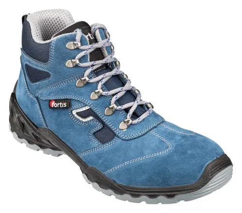Fortis Sicherheits-Stiefel Midgard S1 Größe 45 blau - Robuste Stiefel der Kategorie S1, ideal für sichere Arbeitsumgebungen mit rutschfester Sohle und atmungsaktivem Material.