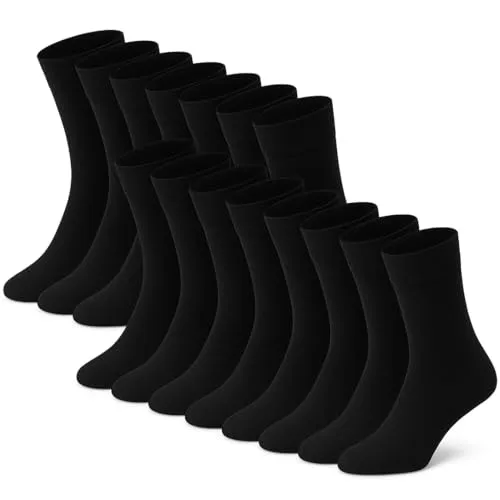 Kemes Businesssocken Socken Herren lange Socken 8 Paar schwarz Business Socken Baumwolle Lange Socken 47-50