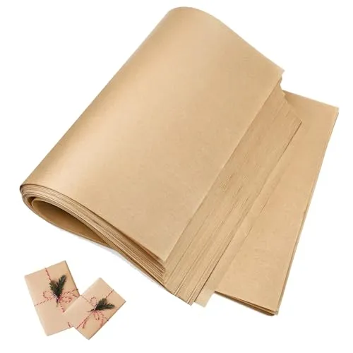 44x61cm Kraftpapierblätter Masse, Braun Geschenkpapier Großes Handwerkspapier für Kunst, Zeichnung, DIY-Projekte, Braune Verpackung für Geschenkversand Verpackung 200 Stück
