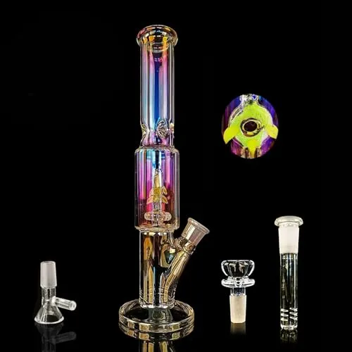 Glass Bong Höhe 32.5cm Glaspfeife Leuchtende Kralle Rauchen Wasserpfeife 14mm Schüssel (32.5CM)
