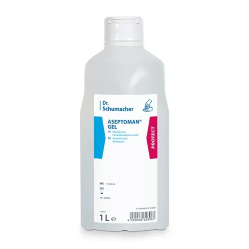 Dr. Schumacher Händedesinfektion Aseptoman Gel 1 L alkoholisches parfümfreies Handdesinfektionsmittel 00-409-010