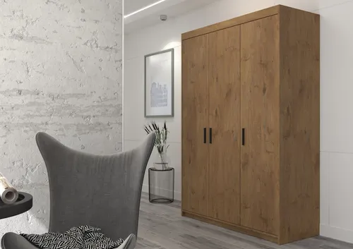 Küchen-Preisbombe Elena 3-türig Kleiderschrank in schwarz von Küchenpreisbombe