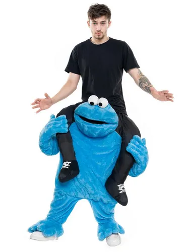 Die Sesamstraße – Krümelmonster Huckepack Kostüm - Kostüm in Größe M-L, aus 100% Polyester, für kreative Verkleidungen. Ideal für Karneval oder Partys, und sorgt für viel Spaß!