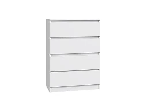 Home Collective Kommode Weiß mit 4 Schubladen - Kommode & Sideboard mit geradlinigem Design, 4 schienengeführten Schubladen für sicheren Stauraum, ideal für Schlafzimmer, Flur oder Wohnzimmer.