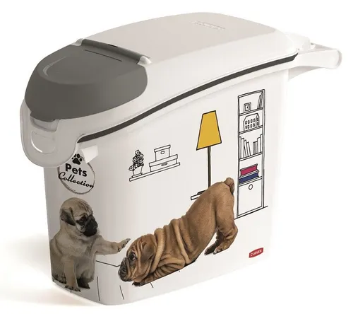 Curver PetLife 6kg Trockenfutterbehälter für Hunde - Sonstige, hält Trockenfutter frisch mit spezieller Dichtung und erleichtert die Dosierung durch praktische Klappe am Deckel.
