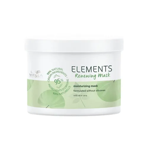 Wella Haarmaske Elements - Renewing Mask 500 ml - Haarmasken für intensive Pflege, vegan und ohne Sulfate, revitalisiert und stärkt die Haarstruktur für glänzendes, gesundes Haar.
