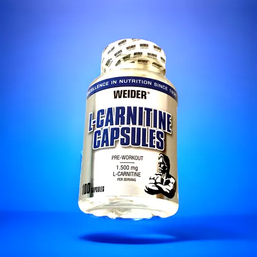 Weider L-Carnitine Capsules - 100 Kapseln - Sportnahrung mit 1500 mg hochwertigem L-Carnitin pro Portion in reinster Carnipure® Qualität, ideal zur Unterstützung bei der Fettverbrennung und einfach zu dosieren.