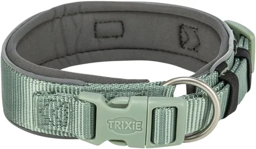 Trixie Premium Hundehalsband grün Graphit XS/S 27-35 cm - Weiteres Autozubehör für Hunde, hochwertiges und stilvolles Halsband in grün Graphit, ideal für kleine Hunde und sorgt für Sicherheit beim Autofahren.