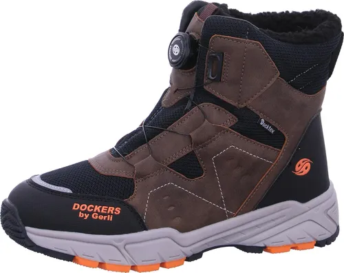 Dockers by Gerli 57NL701637303 Stiefel - Wanderschuhe mit warmem Futter, ideal für kalte Tage und Outdoor-Aktivitäten. Robustes Obermaterial aus Nubuk und Textil sorgt für Komfort und Langlebigkeit.