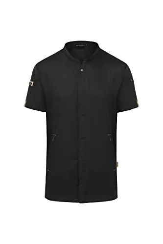 Karlowsky Kurzarm Kochjacke Green-Generation - Nachhaltige Berufsbekleidung für die Gastronomie aus 72% recyceltem Polyester, atmungsaktiv und feuchtigkeitsregulierend, ideal für einen urbanen Look.